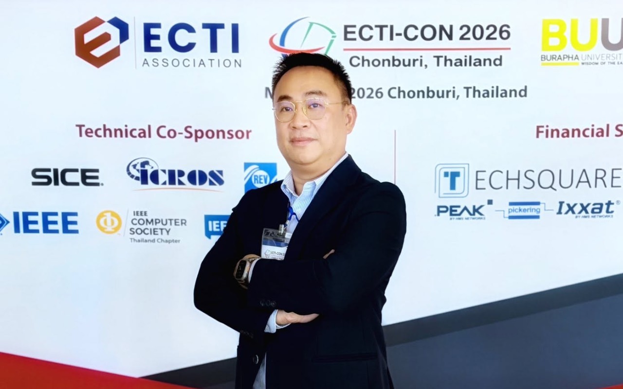ผู้บริหาร ใส่ใจ เทค นำเสนองานวิจัยเตือนภัยน้ำป่าบนเวที IEEE ECTI-CON 2026